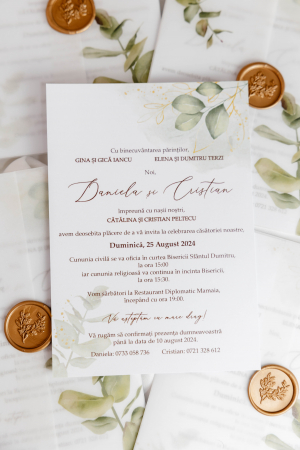 Invitatie de nunta lalele albastre [11]