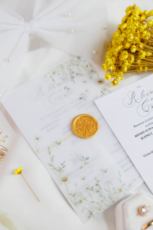 Invitatie de nunta cu flori de musetel [1]