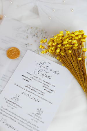 Invitatie de nunta cu flori de musetel [2]