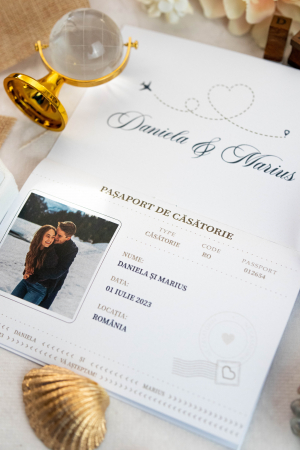 Invitatie de nunta Pasaport albastru [4]