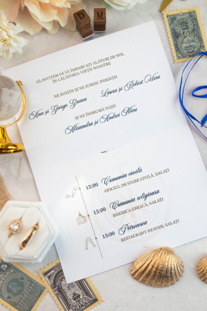 Invitatie de nunta Pasaport albastru [5]