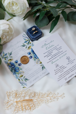 Invitatie de nunta lalele albastre [3]