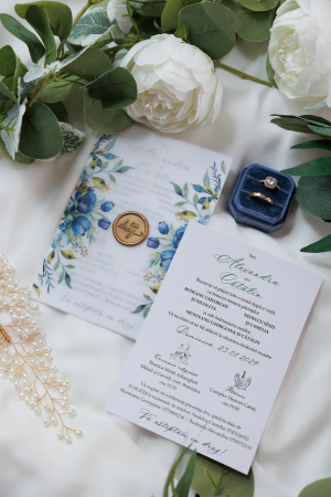 Invitatie de nunta lalele albastre [1]