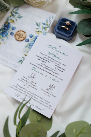 Invitatie de nunta lalele albastre [5]