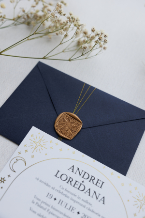Invitatie de nunta Celestial gold [2]