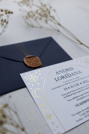 Invitatie de nunta Celestial gold [1]