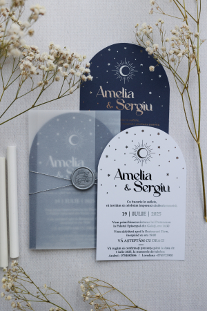 Invitații de nuntă - Invitatie de nunta Celestial arch