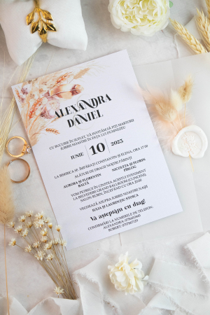 Papetărie nuntă - Invitatie de nunta Heya