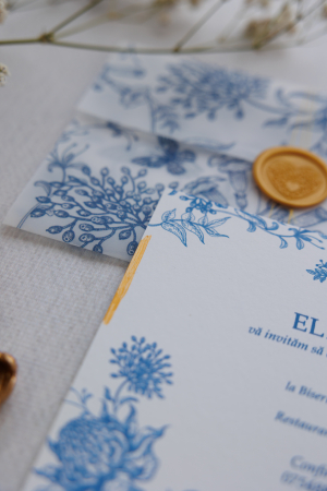 Invitatie de nunta Bird lace [3]