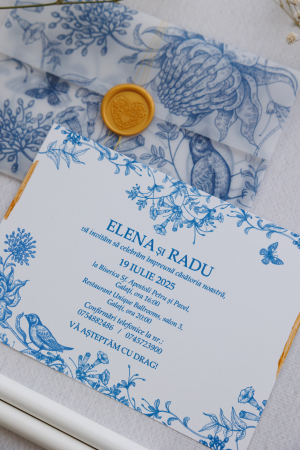 Invitatie de nunta Bird lace [4]