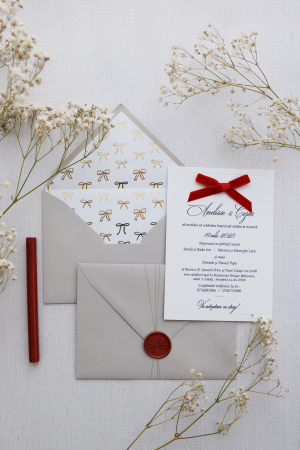 Invitații de nuntă - Invitatie de nunta Pretty bows