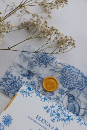 Invitatie de nunta Bird lace [1]