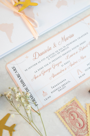 Invitatie de nunta Tichet de imbarcare [1]
