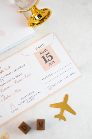 Invitatie de nunta Tichet de imbarcare [2]