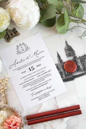Papetărie nuntă - Invitatie de nunta London