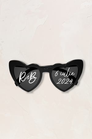 Ochelari personalizați - Ochelari personalizati pentru miri - negri