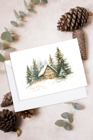 CRĂCIUN 2026 - Postcard de Craciun - Casuta din padure