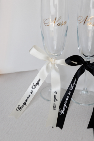 Set de 2 pahare miri cu panglica personalizata [2]