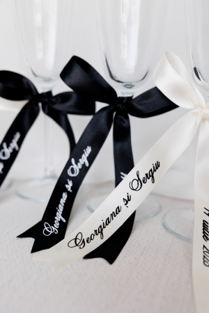Set de 2 pahare miri cu panglica personalizata [4]