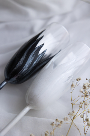 Set de 2 pahare miri pictate - Feather spark [3]