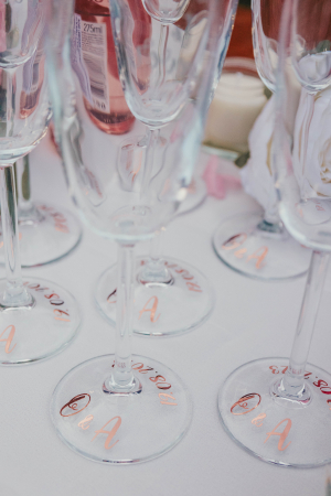Set de 2 pahare pentru miri/nasi Rose gold Party [3]