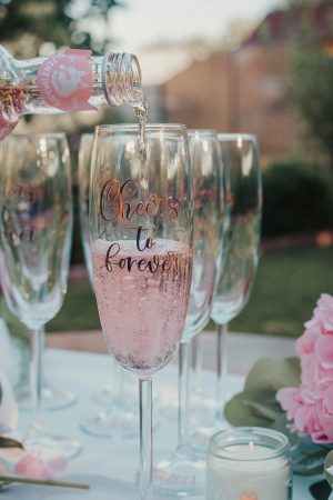 Set de 2 pahare pentru miri/nasi Rose gold Party [1]