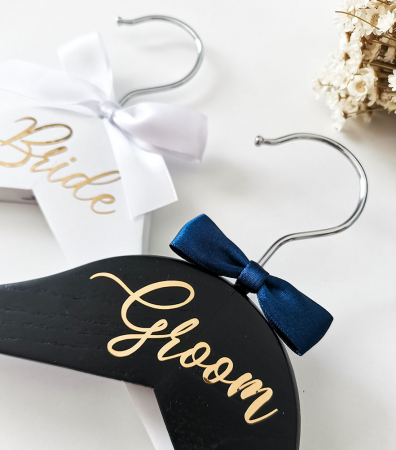 Set de 2 umerase pentru miri Bride and Groom Navy [1]