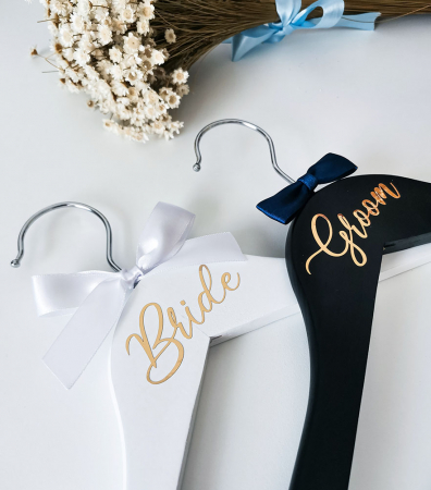 Set de 2 umerase pentru miri Bride and Groom Navy [3]