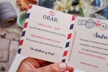 Invitatie de nunta Tichet de imbarcare [2]