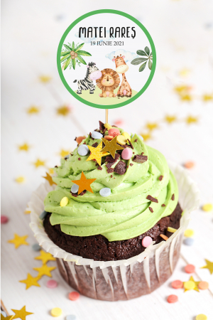 Accesorii și decor botez - Toppers candy bar Safari Joy