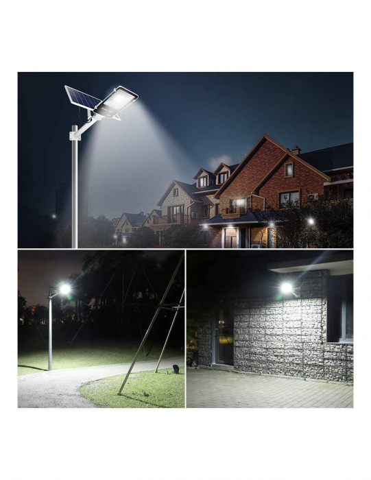 Lampa Solara Stradala - Incarcare solara Jortan 300W / 400W cu panou separat [6]