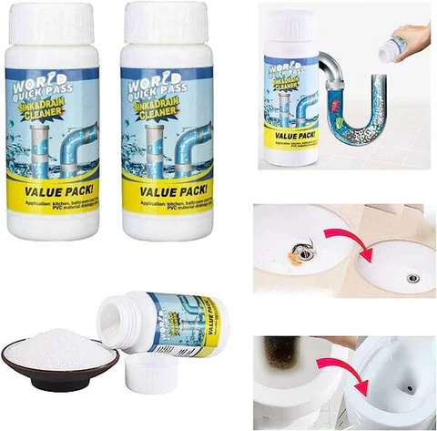 Pachet 1+1 GRATIS Granule pentru desfundat scurgeri, dizolva depunerile de par, grăsime și alte reziduri [3]