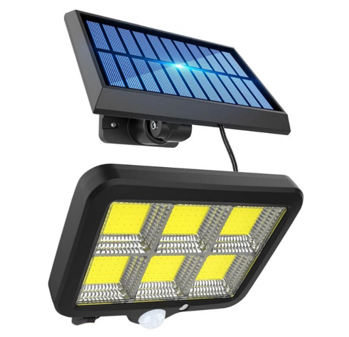 Pachet 2 x Lampa Solara 50W - 96 LED COB, cu PANOU DETASABIL [2]