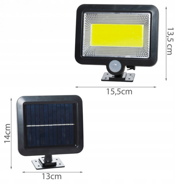 Pachet 4 x Lampa Solara 50W COB, 260 LM cu PANOU DETASABIL + CADOU Surpriza [16]