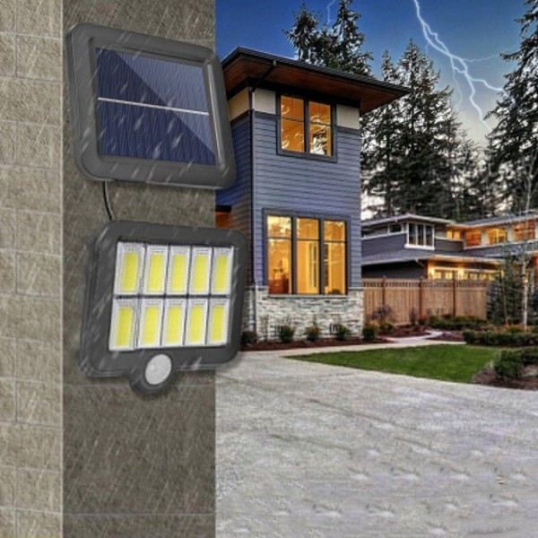 Pachet 4 x Lampa Solara 50W COB, 260 LM cu PANOU DETASABIL + CADOU Surpriza [12]