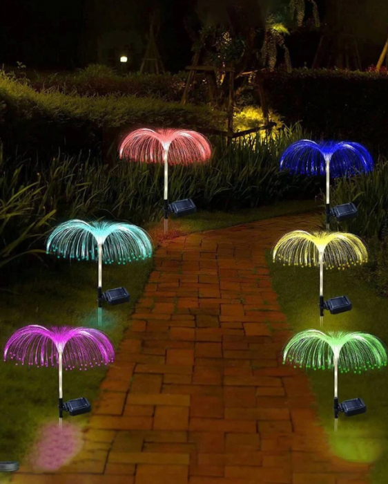 SET 2 x Lampa Solara Gradina Tip JellyFish RGB [4]