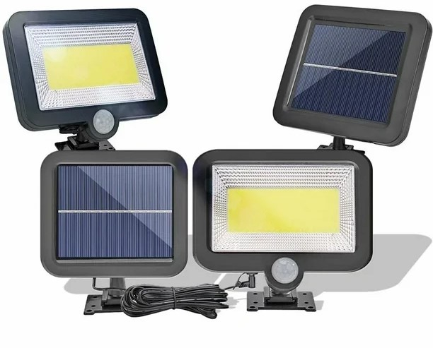 Set 2 x Proiectoare Solare cu Panou Separat Si Senzor de Miscare  + Telecomanda +cadou surpriza [4]