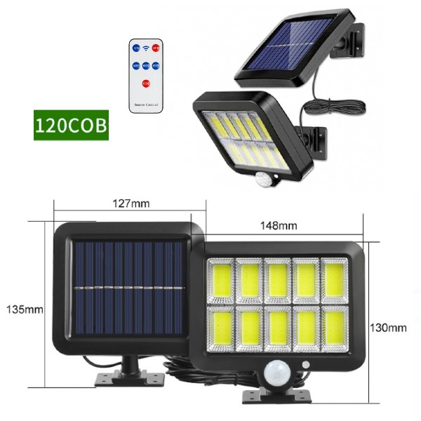 Set 4 x Proiectoare Solare cu Panou Separat Si Senzor de Miscare 96 COB [9]