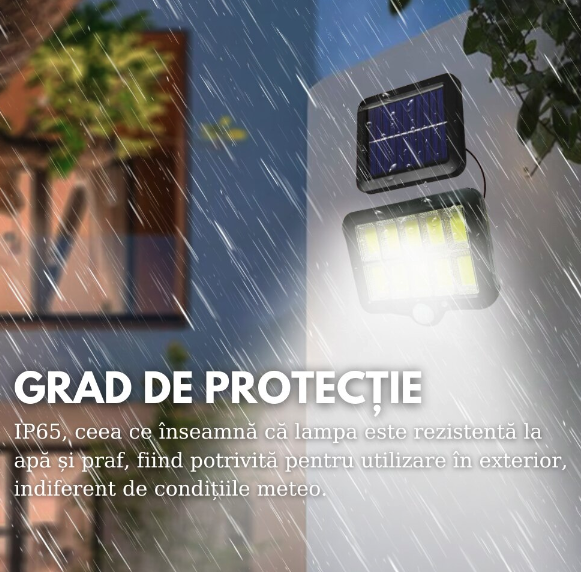 Set 4 x Proiectoare Solare cu Panou Separat Si Senzor de Miscare 96 COB [6]