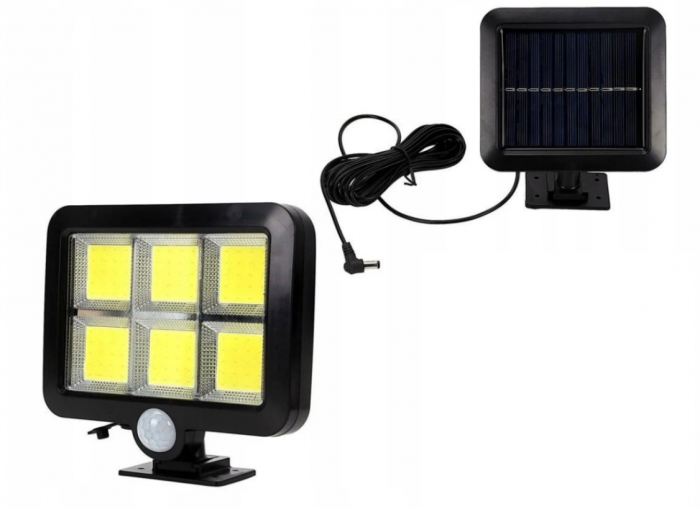 Set 4 x Proiectoare Solare cu Panou Separat Si Senzor de Miscare 96 COB [12]
