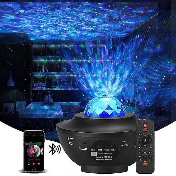 Star Projector Galaxy Led Lamp Built-in Speaker Multicolor Black [4]