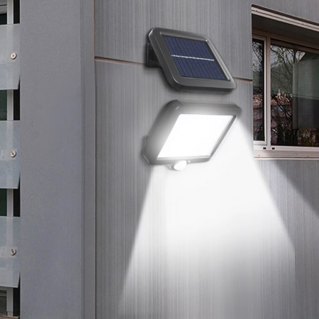 Pachet 4 x Lampa Solara 50W COB, 260 LM cu PANOU DETASABIL + CADOU Surpriza [3]