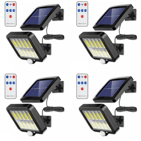 Pachet 4 x Lampa Solara 50W COB, 260 LM cu PANOU DETASABIL + CADOU Surpriza [13]