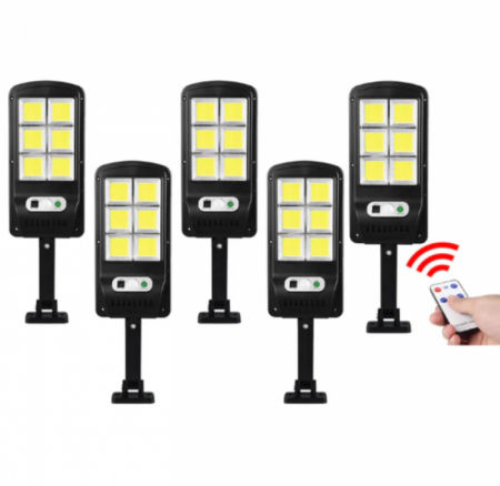 Lampi Solare - Set 5 Lampi cu Incarcare Solara prin Inductie 160 LED-uri COB, telecomanda + cadou surpriza