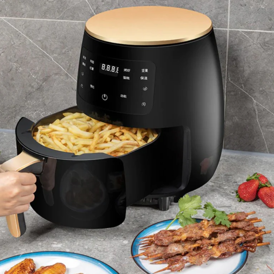 Friteuza Litri Cu Aer Cald Airfryer W Capacitate Si Afisaj Digital Lcd Touch Control