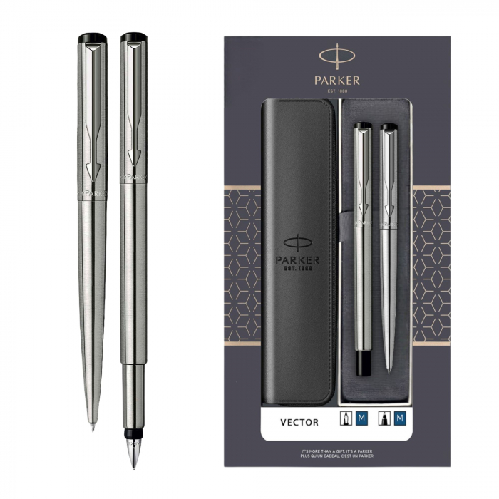 Set Stilou + Pix Vector Stainless Steel CT2, Parker [1]