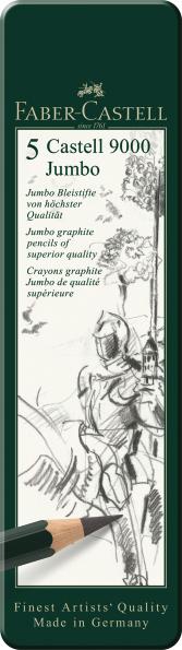 CREION GRAFIT CASTELL 9000 JUMBO FABER-CASTELL SET 5 BUC [2]
