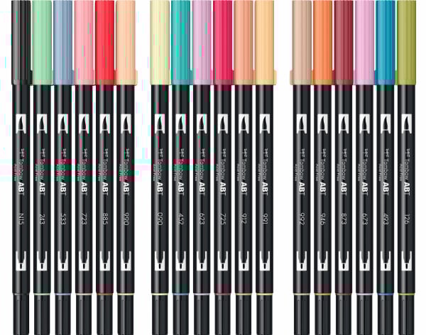 ABT Dual Brush Pen Set 18 Colours Secundary Colours Tombow [3]