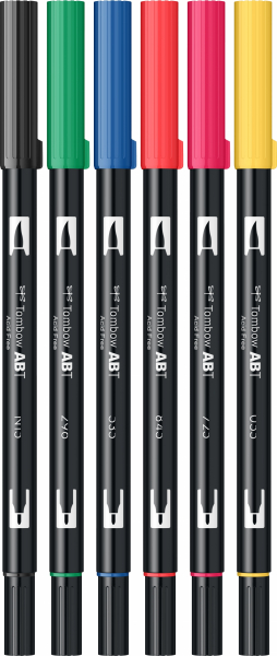 Set 6 Culori Primare Dual Brush Pen Tombow [2]