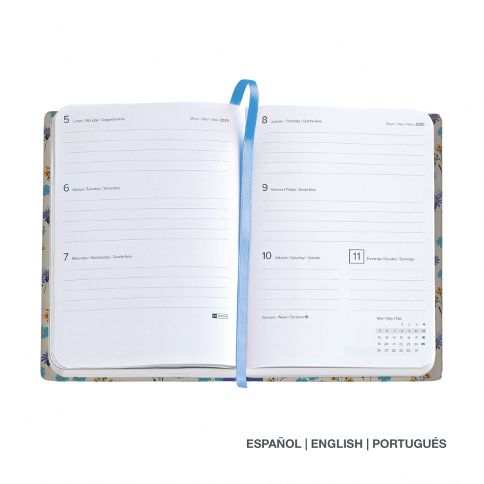 Agenda Journal 122x168 sapt oriz Daisies Sewn Natura MR25, Miquelrius [2]